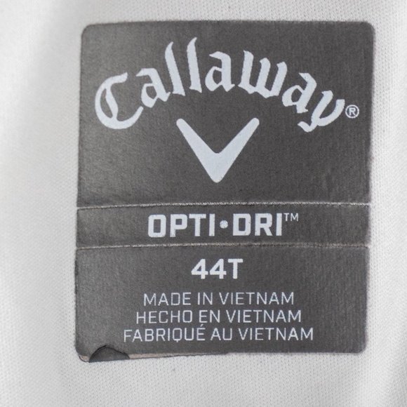 Callaway | Men's Flat Front Golf Shorts Size 44 Tall Opti-Dri White Gray - Picture 3 of 10